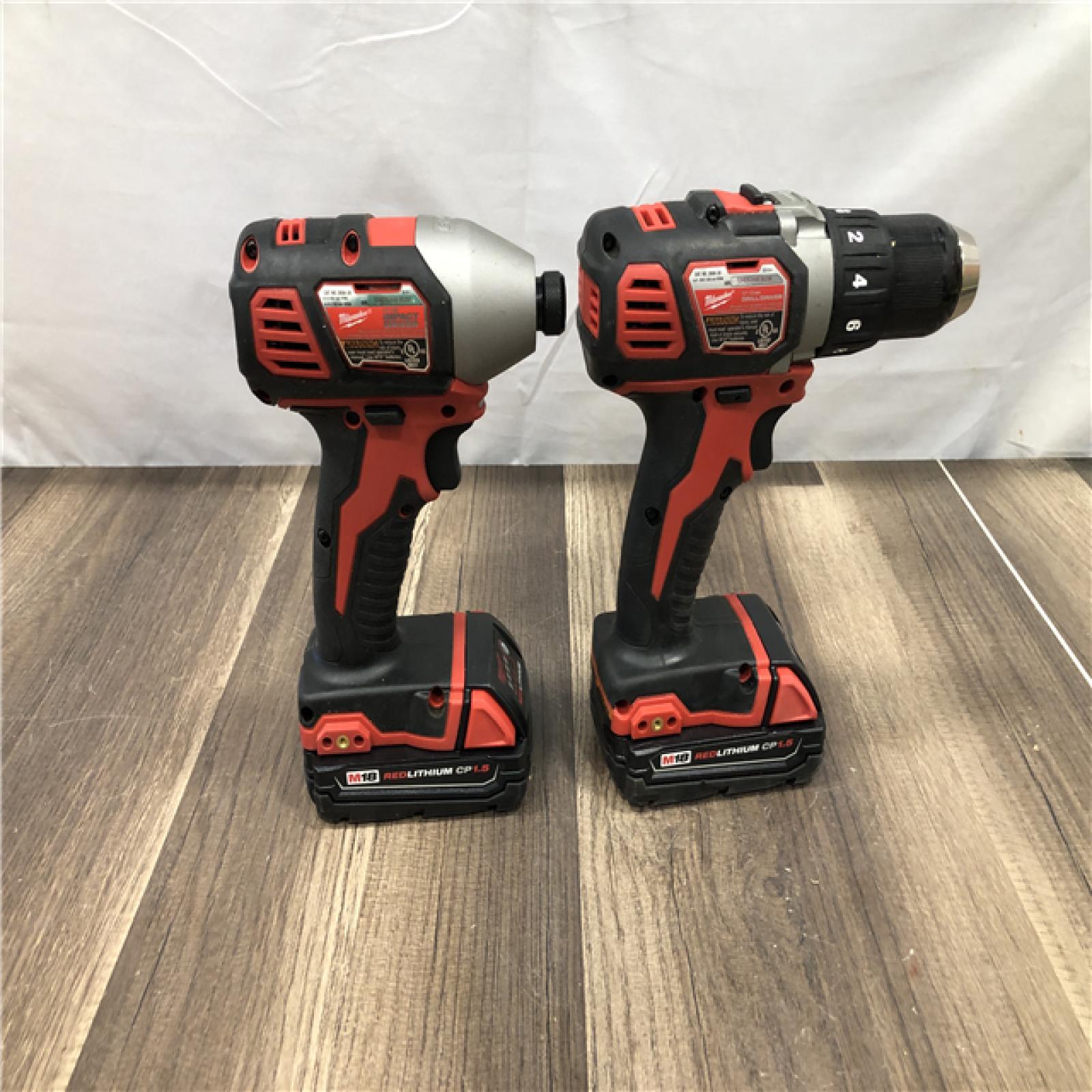 AS-IS Milwaukee 18V Lithium-Ion Cordless Drill Driver/Impact Driver Combo Kit