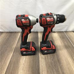 AS-IS Milwaukee 18V Lithium-Ion Cordless Drill Driver/Impact Driver Combo Kit