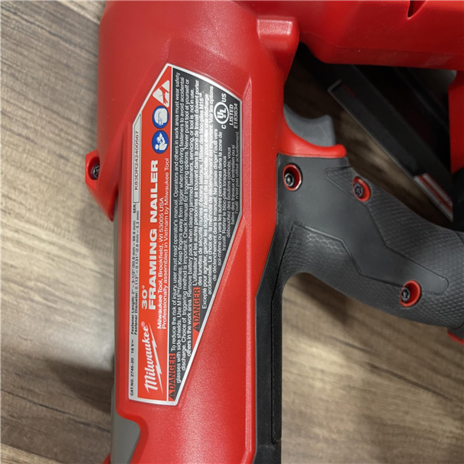 AS-IS Milwaukee FUEL 3-1/2 in. 18-Volt 30-Degree Lithium-Ion Brushless Cordless Framing Nailer (Tool-Only)