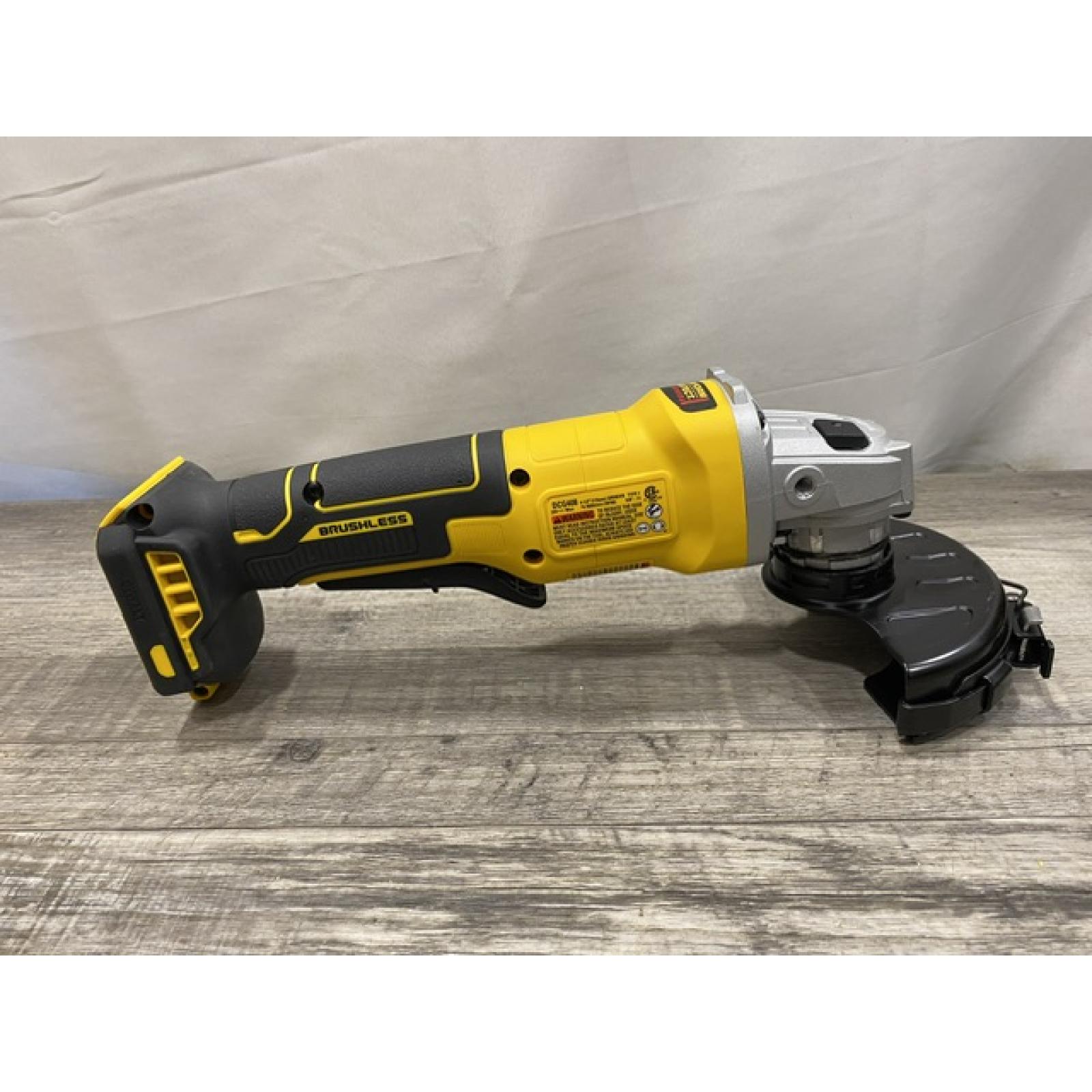 AS-IS DEWALT 20V MAX Cordless Brushless 4-1/2 in. Angle Grinder with Paddle Switch (Tool Only)