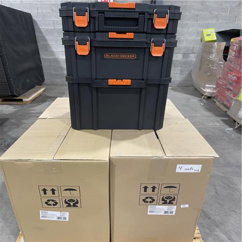 Pittston Location As-Is Black and Decker tool Boxes (one pallet-4 units)