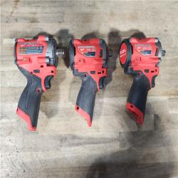 HOUSTON LOCATION - AS-IS MILWAUKEE 3 TOOL COMBO KIT W/ (2) BATTERY & CHARGER