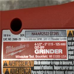 AS-IS Milwaukee 18V Lithium-Ion Brushless Cordless 4-1/2 in./5 in. Grinder w/Paddle Switch (Tool-Only)