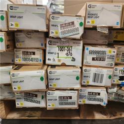 Phoenix AS-IS Mixed Commercial Electric Lumens White Integrated LED Wraparound Light with Prismatic Lens Pallet (36-Boxes)