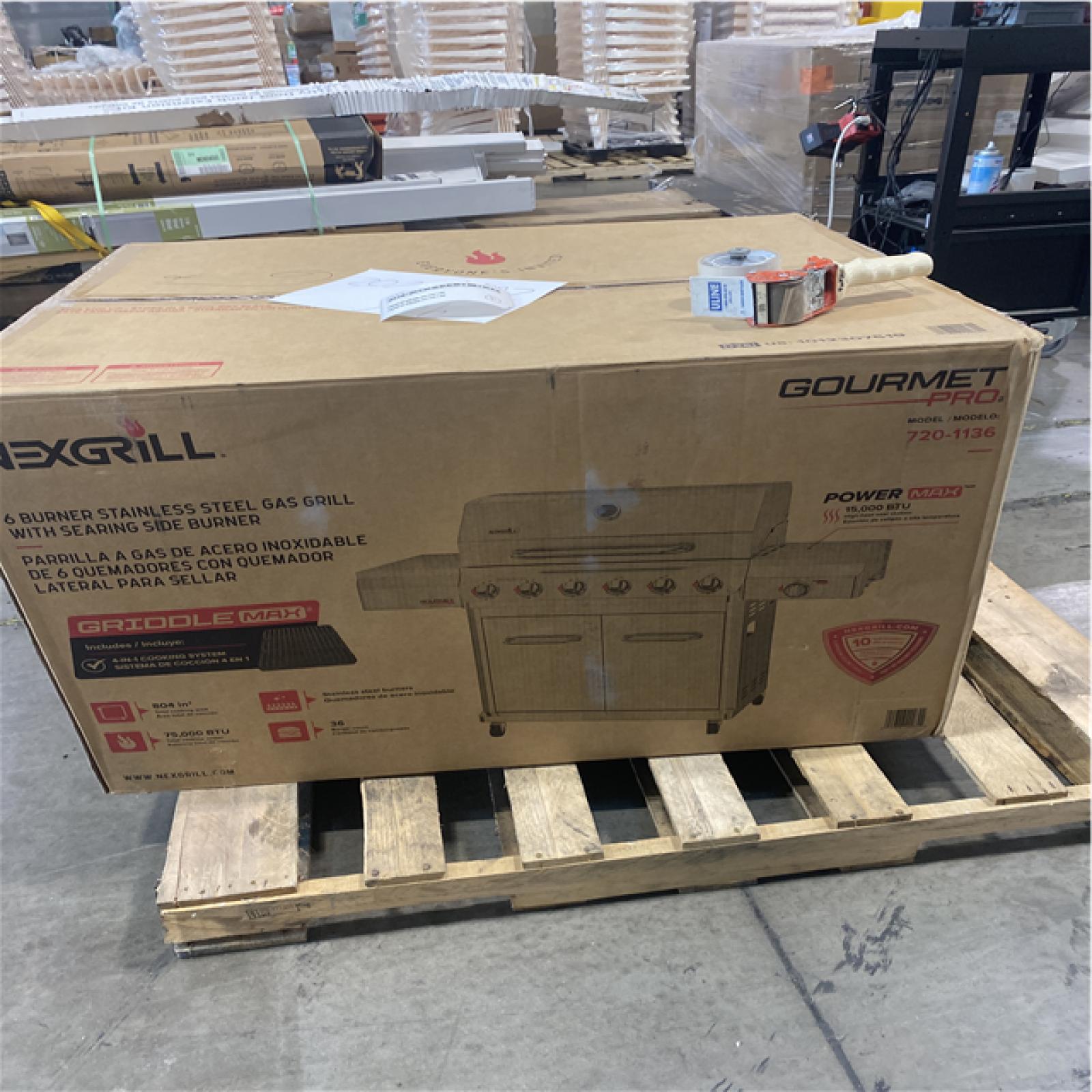 DALLAS LOCATION- Nexgrill Gourmet Pro 6-Burner Propane Gas Grill