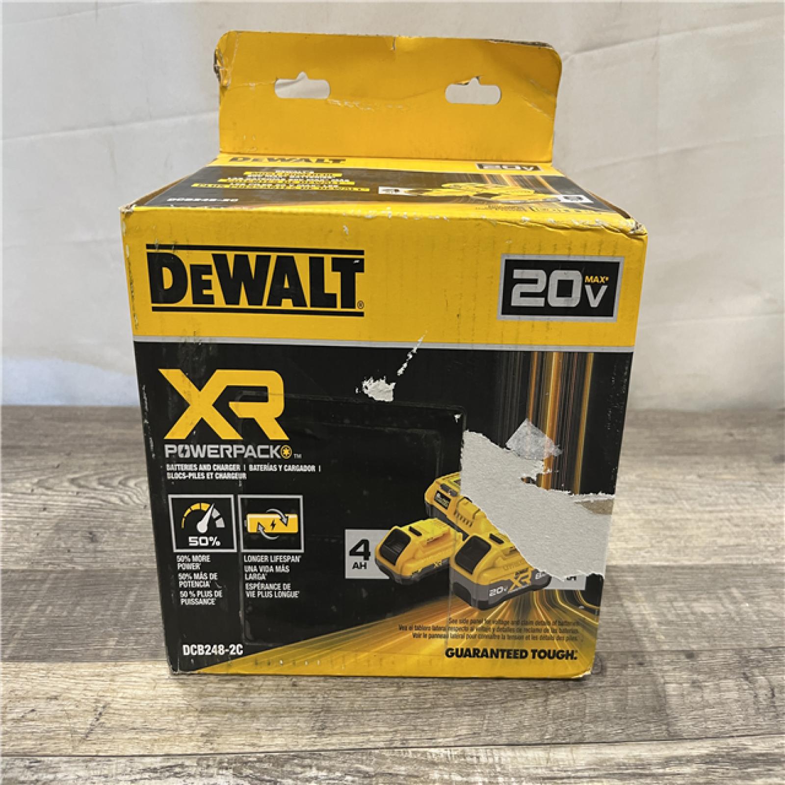 NEW - DEWALT 20V XR Lithium-Ion Starter Pack with 8.0 Ah and 4.0 Ah Battery Packs and Charger