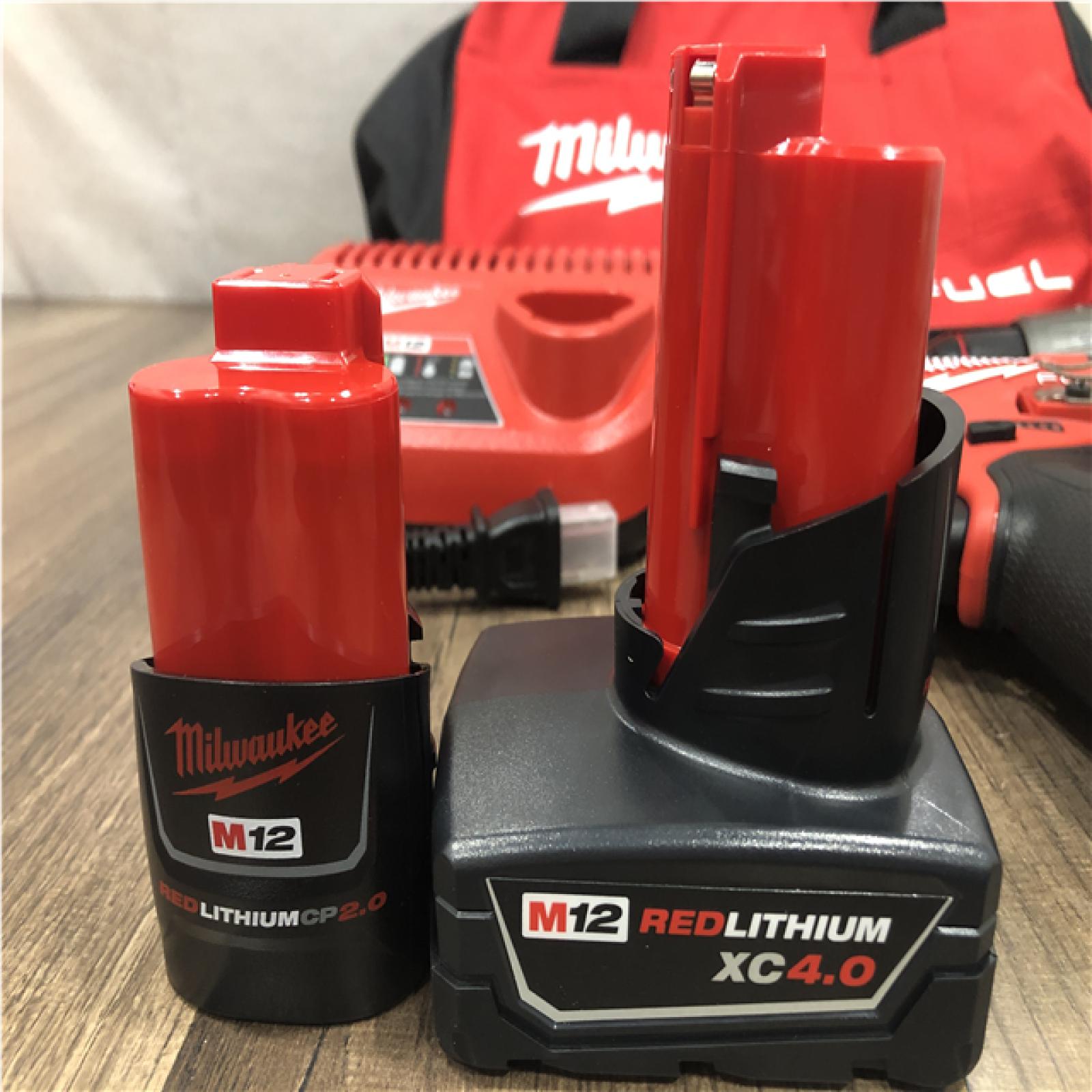 AS-IS Milwaukee FUEL 12-Volt Lithium-Ion Brushless Cordless Hammer Drill and Impact Driver Combo Kit