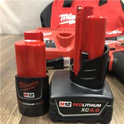 AS-IS Milwaukee FUEL 12-Volt Lithium-Ion Brushless Cordless Hammer Drill and Impact Driver Combo Kit