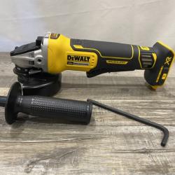 AS-IS DEWALT 20V MAX XR Cordless Brushless 4.5 in. Paddle Switch Small Angle Grinder with Kickback Brake (Tool Only)