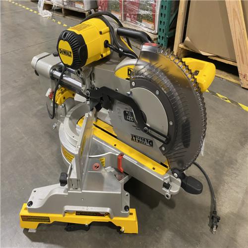 As-Is-  DEWALT 15 Amp Corded 12 in. Double Bevel Sliding Compound Miter Saw