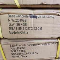 Phoenix Location Fiberbuilt Umbrellas Base Concrete Sandstone Beige 55lbs (25Kg) Pallet (18 Boxes)