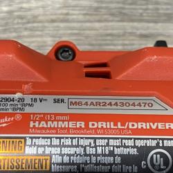 AS-IS Milwaukee FUEL 18V Lithium-Ion Brushless Cordless Hammer Drill and Impact Driver Combo Kit