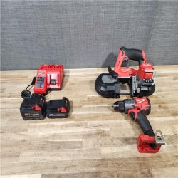HOUSTON LOCATION - AS-IS MILWAUKEE 2 TOOL COMBO KIT W/ (2) BATTERY & CHARGER