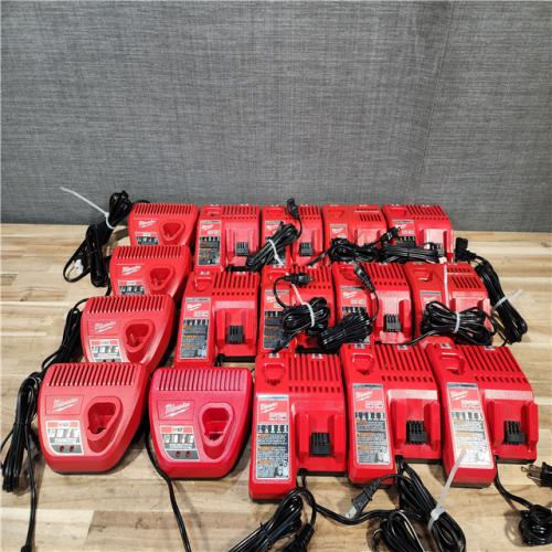 HOUSTON LOCATION - AS-IS MILWAUKEE BATTERY CHARGER PACK QTY - 16