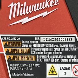 AS-IS Milwaukee Green 100 ft. Cross Line and Plumb Points Rechargeable Laser Level with REDLITHIUM Lithium-Ion