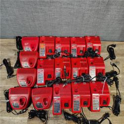 HOUSTON LOCATION - AS-IS MILWAUKEE BATTERY CHARGER PACK QTY - 16