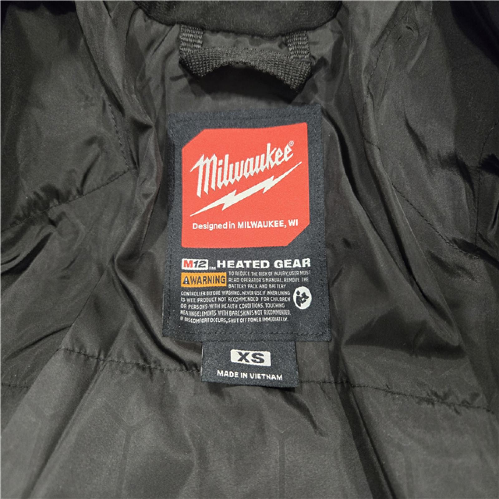 AS-IS Milwaukee Black XS Women's Heated Jacket Kit