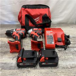 AS-IS Milwaukee 18V Lithium-Ion Cordless Drill Driver/Impact Driver Combo Kit