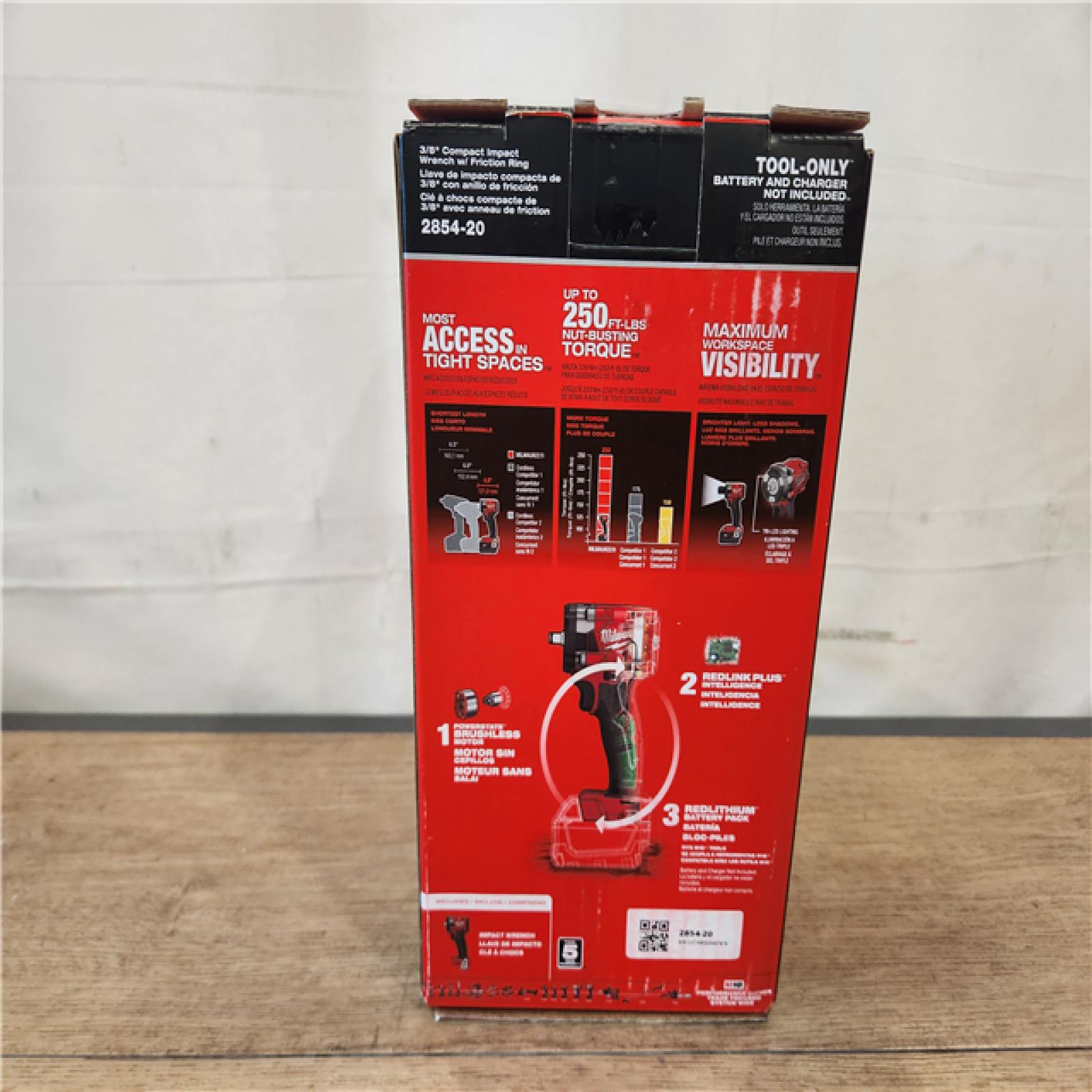 AS-IS- Milwaukee FUEL GEN-3 18V Lithium-Ion Brushless Cordless 3/8 in. Compact Impact Wrench with Friction Ring (Tool-Only)