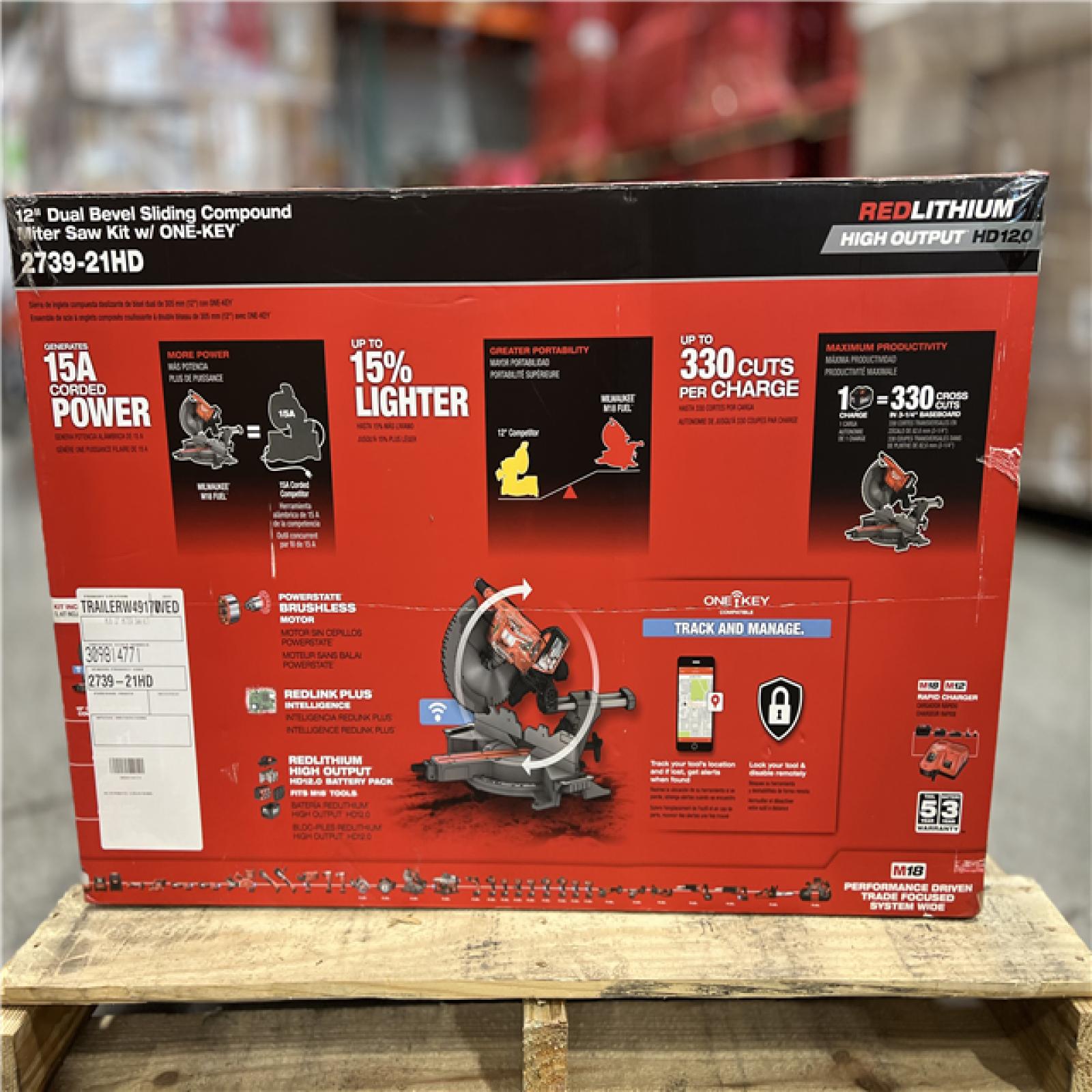 M18 FUEL 18-Volt Lithium-Ion Brushless Cordless 12 in. Dual Bevel Sliding Compound Miter Saw Kit with One 12.0Ah Battery