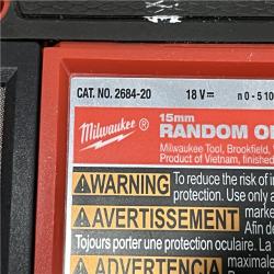 AS-IS Milwaukee FUEL18V Lithium-Ion Brushless Cordless 15MM DA Polisher (Tool-Only)