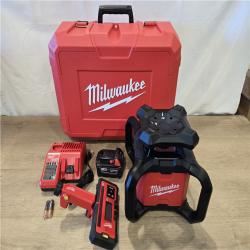 AS-IS Milwaukee M18 2000 Ft. Red Exterior Rotary Laser Level Kit