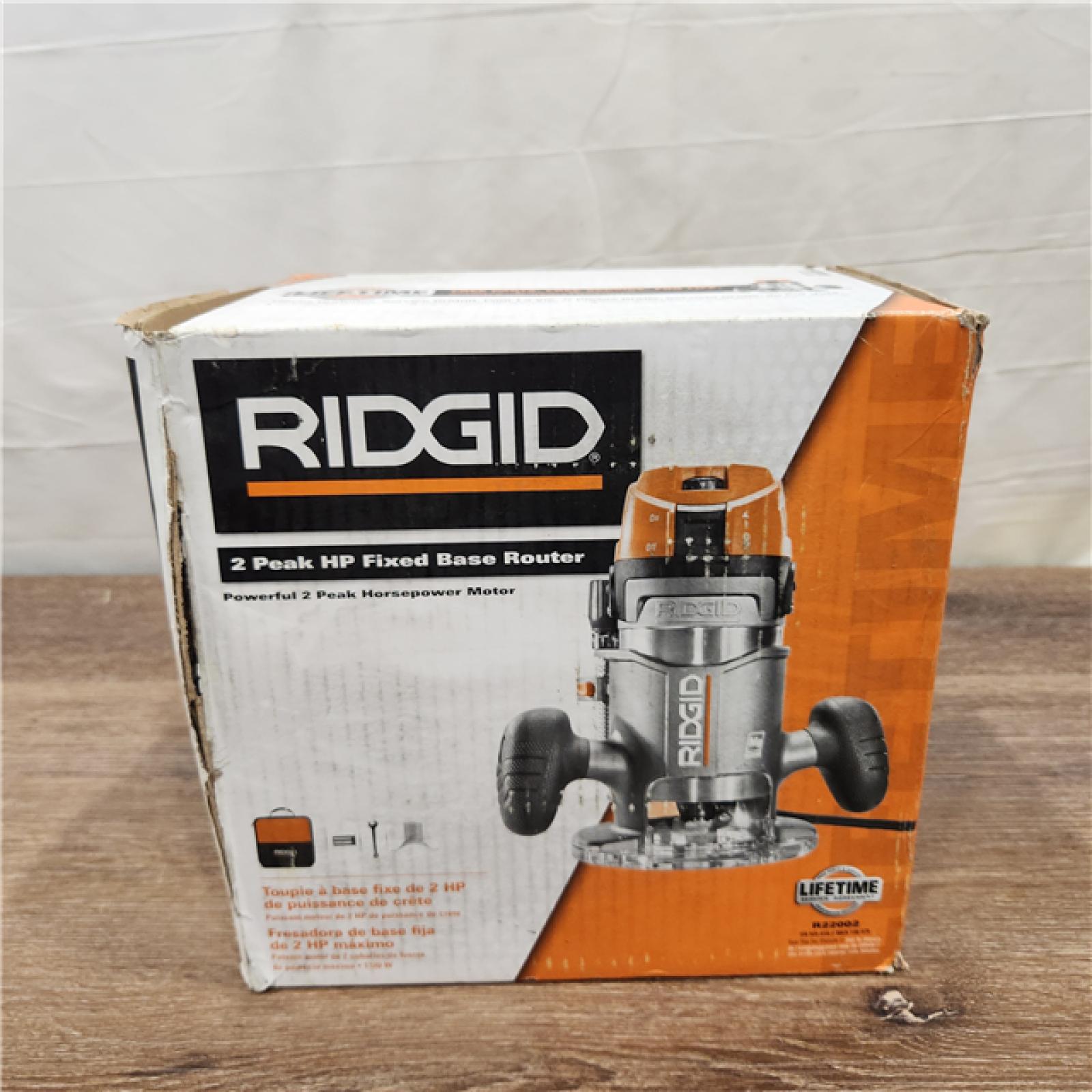 AS-IS RIDGID 11 Amp 2 HP 1/2 in. Corded Fixed Base Router
