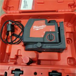 AS-IS MILWAUKEE  100 Ft. REDLITHIUM Lithium-Ion USB Green Rechargeable Cross Line Laser Level with Charger