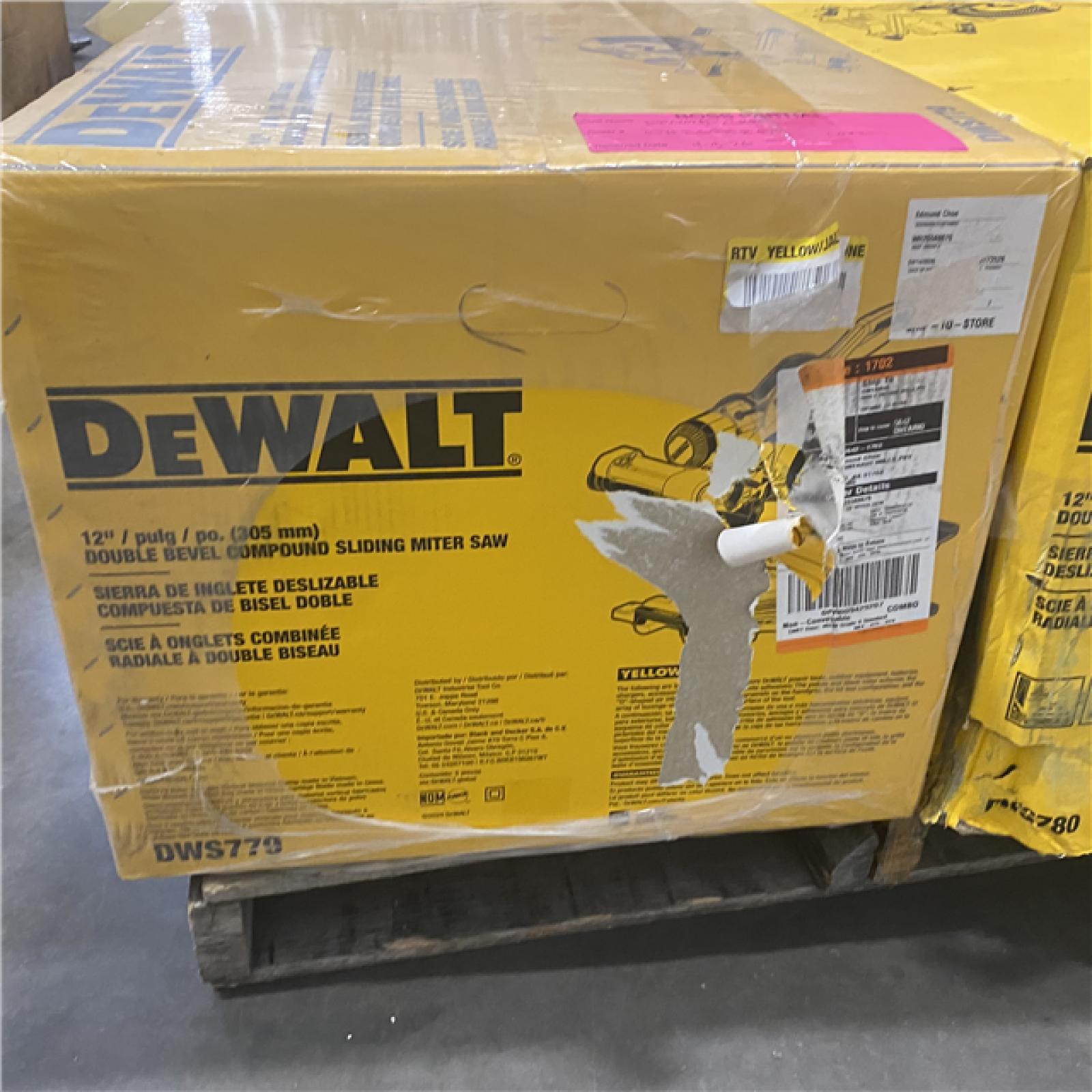 NEW- DeWalt 15 Amps 12 in. Corded Dual-Bevel Sliding Compound Miter Saw