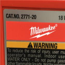 AS-IS Milwaukee 18-Volt 1/4 HP Lithium-Ion Cordless Transfer Pump (Tool Only)