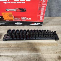 HOUSTON LOCATION - AS-IS M12 FUEL INSIDER 12V Lithium-Ion Brushless Cordless 1/4 in. - 3/8 in. Extended Reach Box Ratchet Kit W/ Battery  Charger