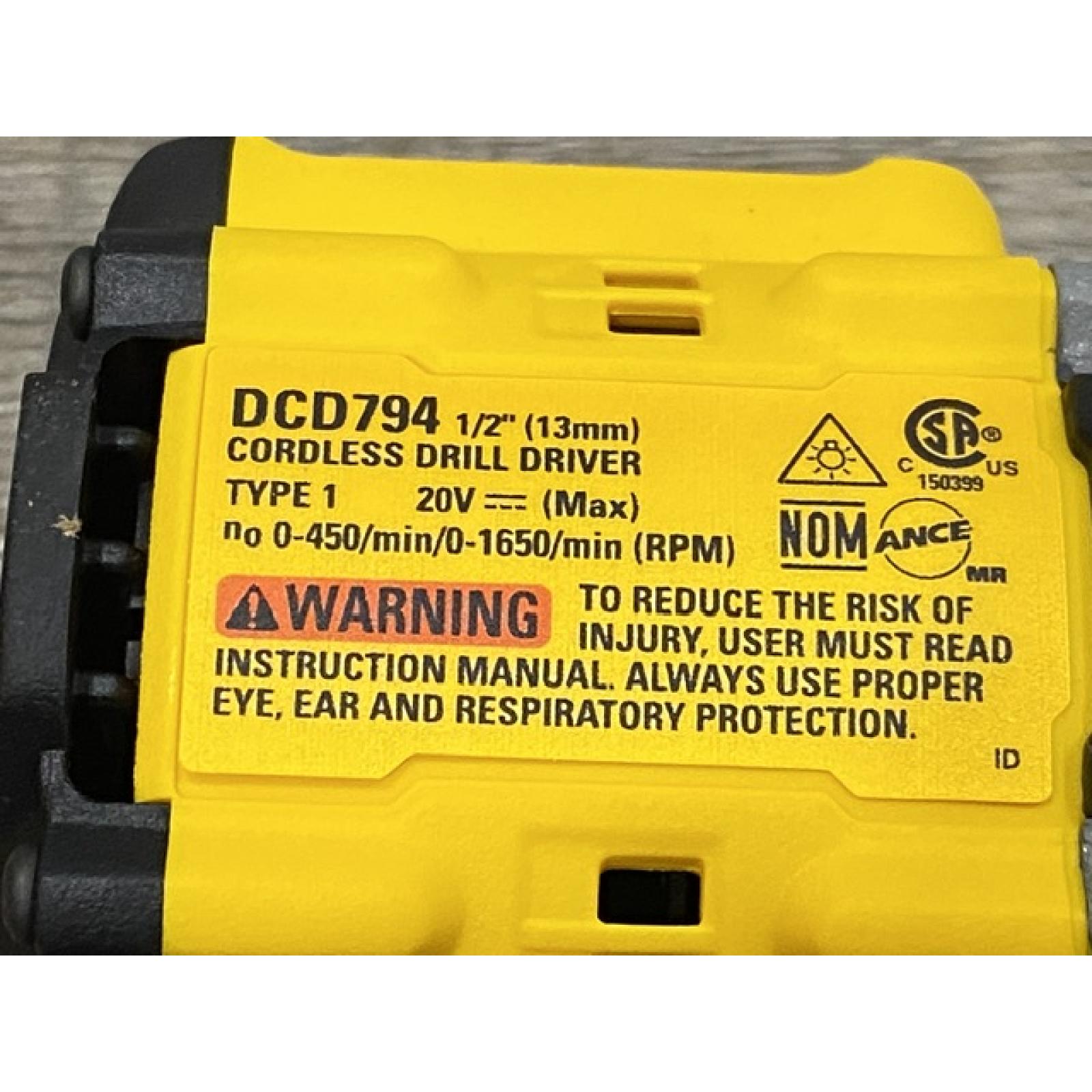 AS-IS DEWALT Atomic 20V Lithium-Ion Cordless Compact 1/2 in. Drill/Driver Kit