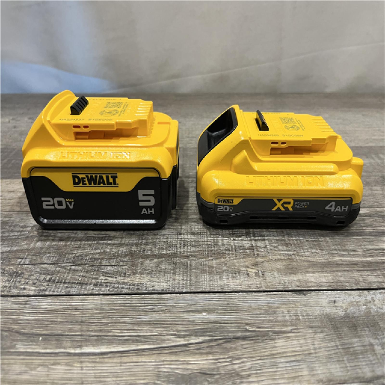 AS-IS DEWALT 20V MAX Lithium-Ion Starter Kit with 4.0 Ah and 5.0 Ah Batteries and Charger