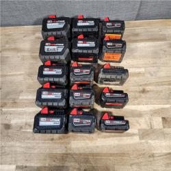 HOUSTON LOCATION - AS-IS MILWAUKEE BATTERY PACK QTY - 15