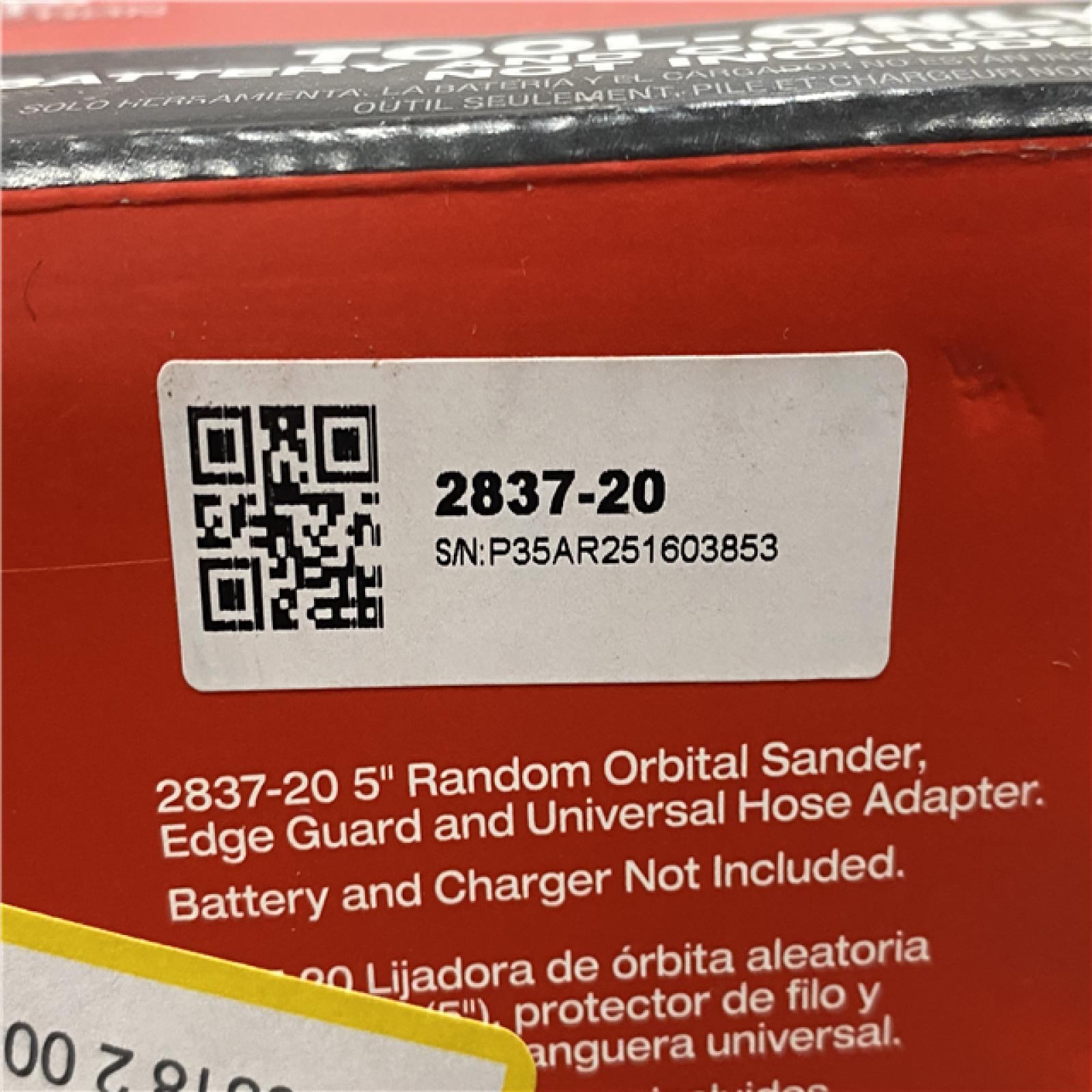 NEW - Milwaukee 18V Lithium-Ion Brushless Cordless FUEL 5 in. Random Orbit Sander (Tool-Only)