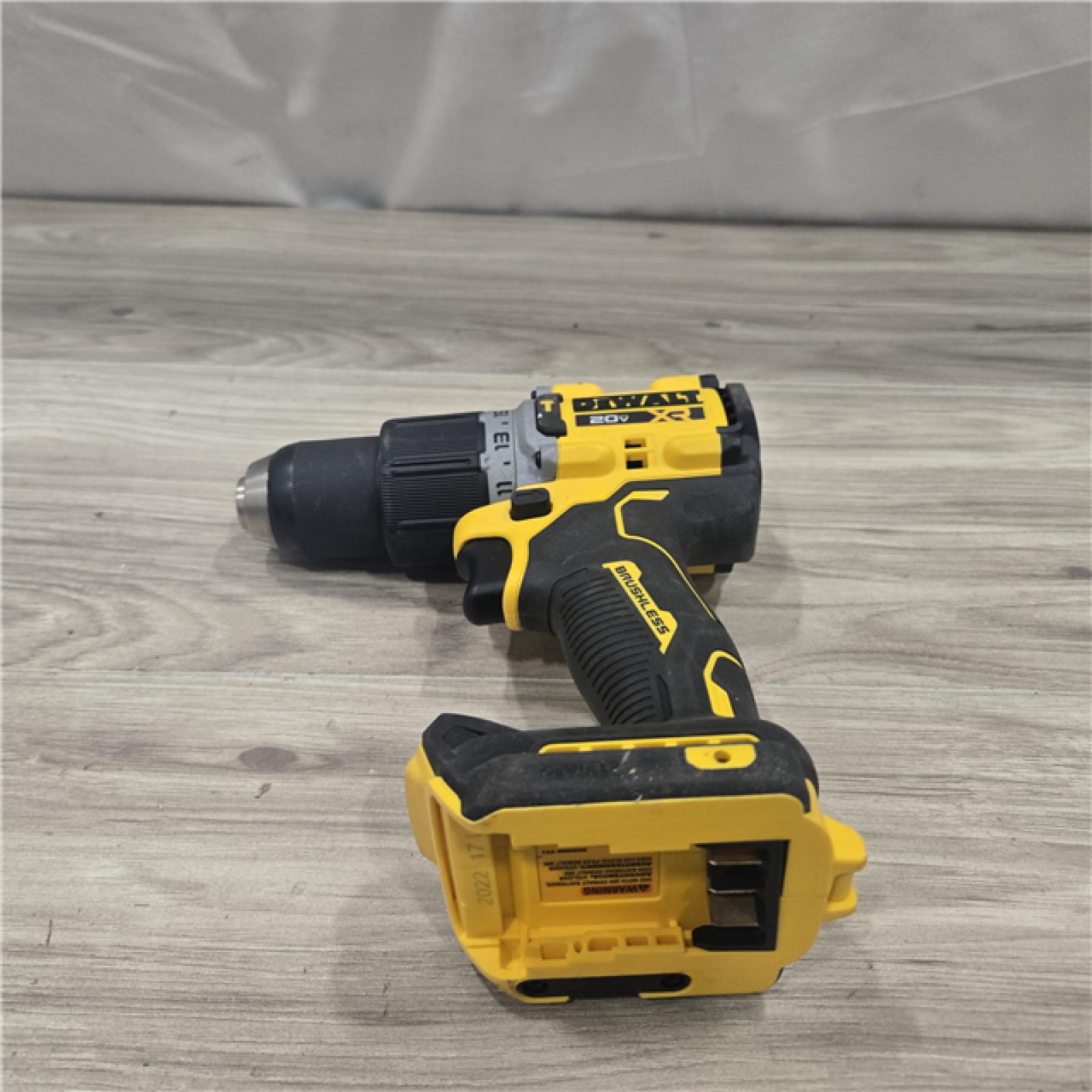 AS-IS DEWALT 20V Compact Cordless 1/2 in. Hammer Drill and 20V MAX POWERSTACK Battery Starter Kit