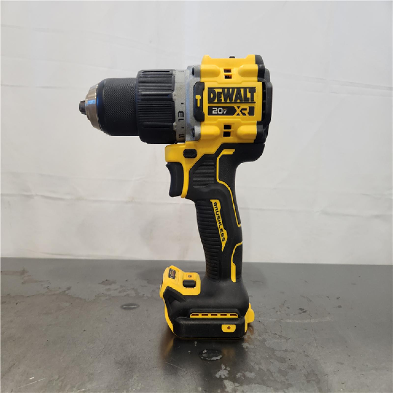 AS-IS- DEWALT 20V XR Brushless Cordless 1/2 in. Hammer Drill (Tool-Only)