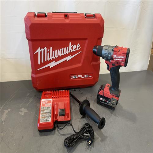 AS-IS -  - Milwaukee M18 FUEL 18V Lithium-Ion Brushless Cordless 1/2 in. Hammer Drill Driver Kit