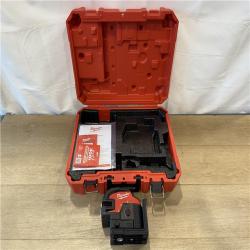 AS-IS Milwaukee 3624-20 12V M12 Lithium-Ion Cordless Green Beam Cross Line & 4-Points Laser