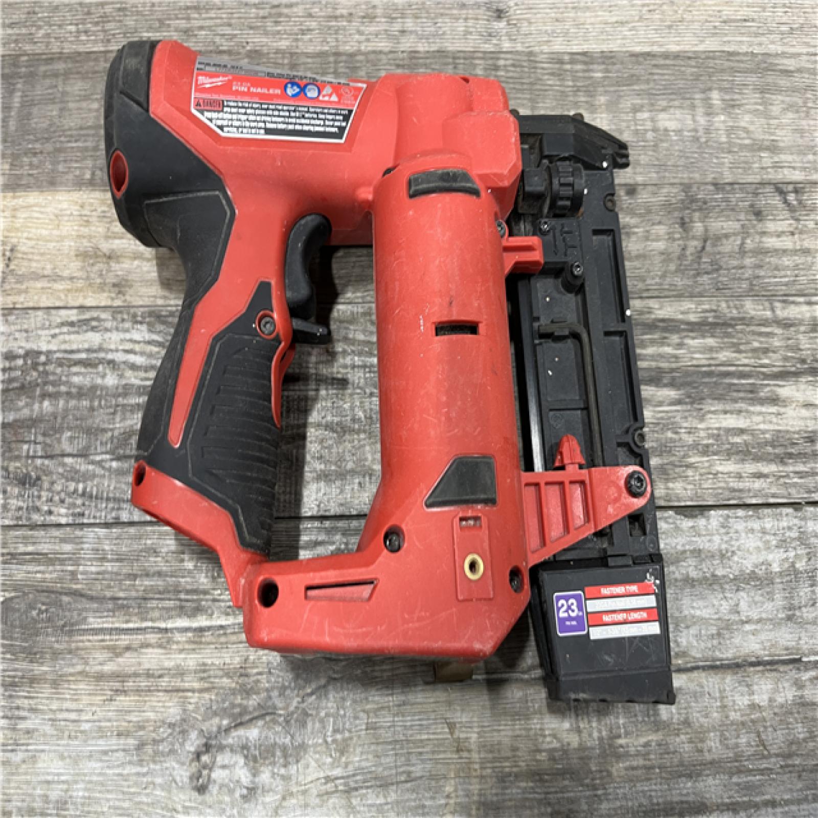 AS-IS Milwaukee 12-Volt 23-Gauge Lithium-Ion Cordless Pin Nailer (Tool-Only)