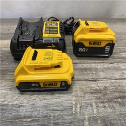 AS-IS DEWALT 20V MAX Lithium-Ion Battery Kit with 5.0Ah and 2.0Ah Battery and Charger