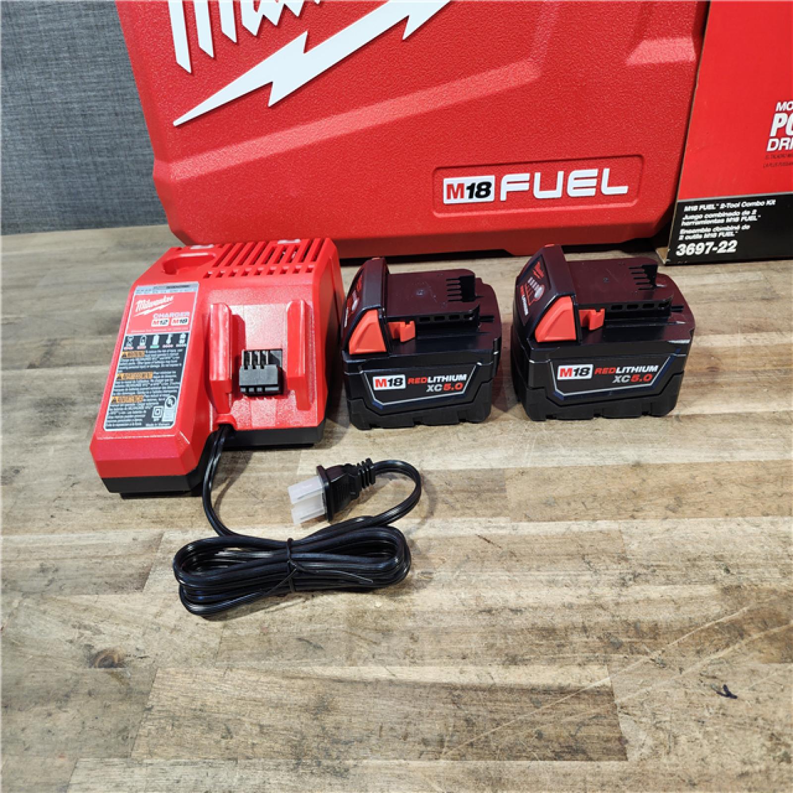 HOUSTON LOCATION - AS-IS (APPEARS LIKE NEW) Milwaukee FUEL 18V Lithium-Ion Brushless Cordless Hammer Drill and Impact Driver Combo Kit