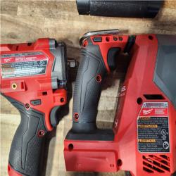 Houston Location AS-IS Milwaukee Impact Wrench and Rotary Drill and Leveling Laser and Batteries QTY/2 with Charger