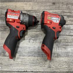 AS-IS Milwaukee FUEL 12-Volt Lithium-Ion Brushless Cordless Hammer Drill and Impact Driver Combo Kit