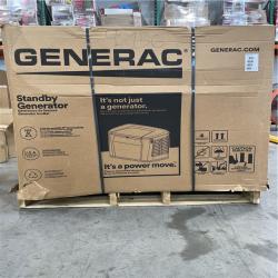DALLAS LOCATION- AS-IS GENERAC 26 000 Watt Air-Cooled Standby Generator and 200-AMP Transfer Switch