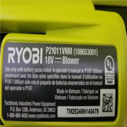 California NEW Ryboi One+ 18V 250 CFM Blower Kit  Includes (1) Battery & Charger