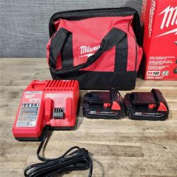 HOUSTON LOCATION - AS-IS Milwaukee M18 18V Lithium-Ion Brushless Cordless Compact Drill/Impact Combo Kit (2-Tool) W/(2) 2.0 Ah Batteries  Charger & Bag