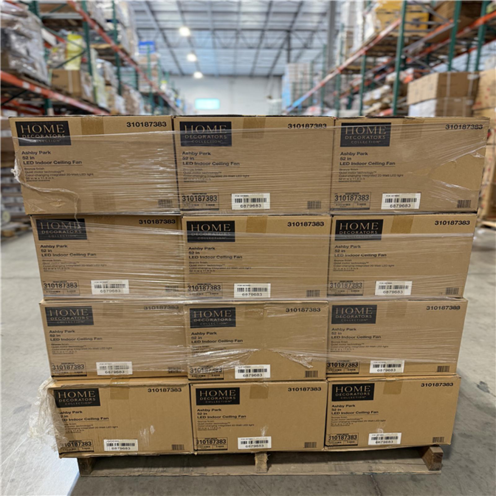 DALLAS LOCATION - Home Decorators Ashby Park 52 Bronze Color-Changing LED Ceiling Fan PALLET-(24 UNITS)
