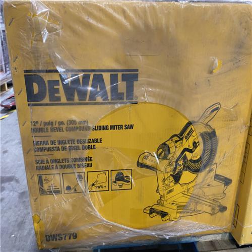 Dallas Location - NEW- DEWALT 15 Amp Corded 12 in. Double Bevel Sliding Compound Miter Saw