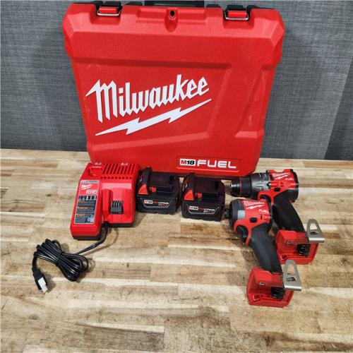 HOUSTON LOCATION - AS - IS Milwaukee FUEL 18V Lithium-Ion Brushless Cordless Hammer Drill and Impact Driver Combo Kit